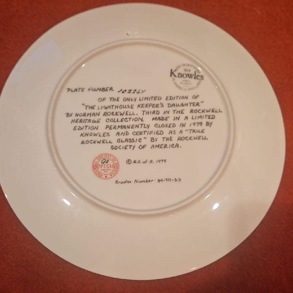 Knowles Collector Plate